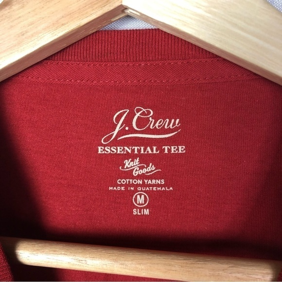 J. Crew Red Essential Long Sleeve Crewneck T-Shirt M - Picture 4 of 4